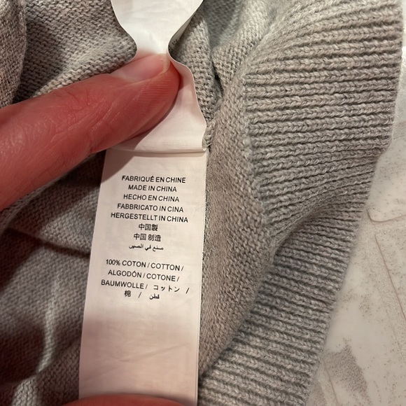 Bonpoint soft long sleeve grey cardigan, size 4 - Picture 7 of 7